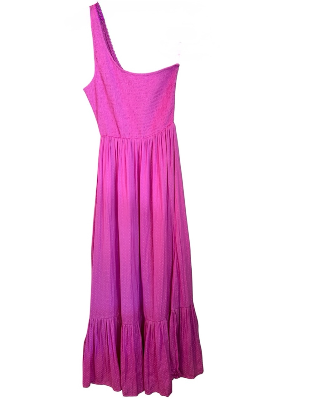 Saltwater Luxe One Shoulder Pink Ombre Maxi Dress XS